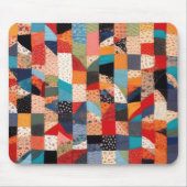 Kleurrijk Patchwork Quiltpatroon Muismat (Voorkant)