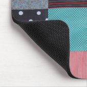 kleurrijk patchwork van weefsel muismat (Hoek)