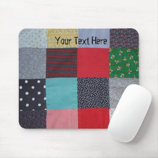 kleurrijk patchwork van weefsel muismat (Met muis)