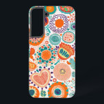 Kleurrijk patroon 3a samsung galaxy hoesje<br><div class="desc">Koel gestileerde retro-bloemen met naadloze patronen.</div>