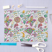 Kleurrijk patroon bloemen bloemen en vlinders tissuepapier (Craft)