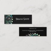 Kleurrijk | Patroon cirkelstip | Moderne kunst Mini Visitekaartje (Voorkant / Achterkant)