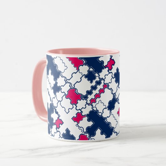 Kleurrijk patroon, elegant mok (Voorkant links)