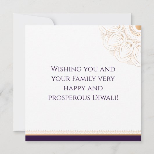 Kleurrijk patroon Happy Diwali-Kaart Kaart (Achterkant)