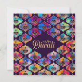 Kleurrijk patroon Happy Diwali-Kaart Kaart (Voorkant)