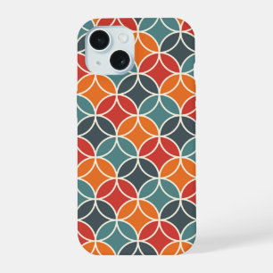 Kleurrijk patroon in mid-century modern stijl iPhone 15 case