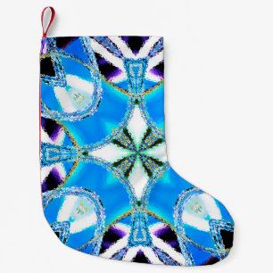 Kleurrijk patroon, keramische tegels en ontwerpopd kleine kerstsok