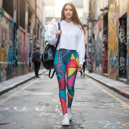 Kleurrijk Patroon - Levendig Abstract Geometrisch Leggings