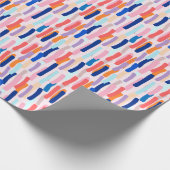 Kleurrijk patroon met penseelstreken cadeaupapier (Hoek)