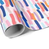 Kleurrijk patroon met penseelstreken cadeaupapier (Rol Hoek)