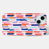 Kleurrijk patroon met penseelstreken Case-Mate iPhone case (Achterkant (horizontaal))