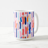 Kleurrijk patroon met penseelstreken koffiemok (Voorkant rechts)