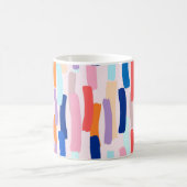 Kleurrijk patroon met penseelstreken koffiemok (Center)