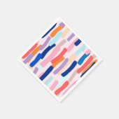 Kleurrijk patroon met penseelstreken servet (Hoek)
