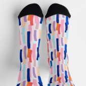 Kleurrijk patroon met penseelstreken sokken (Top)