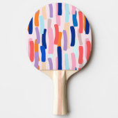 Kleurrijk patroon met penseelstreken tafeltennisbatje (Voorkant)
