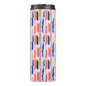 Kleurrijk patroon met penseelstreken thermosbeker (Achterkant)