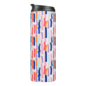 Kleurrijk patroon met penseelstreken thermosbeker (Geroteerd rechts)