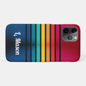 Kleurrijk patroon met persoonlijke naam Case-Mate iPhone case (Achterkant (horizontaal))