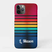 Kleurrijk patroon met persoonlijke naam Case-Mate iPhone case (Achterkant)