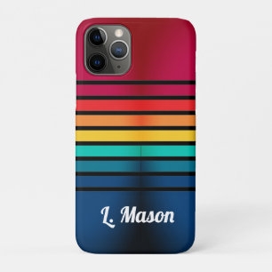 Kleurrijk patroon met persoonlijke naam Case-Mate iPhone case