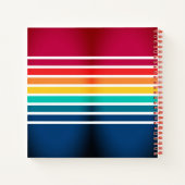 Kleurrijk patroon met persoonlijke naam notitieboek (Achterkant)