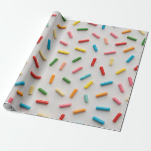 Kleurrijk patroon met regenboogspikkels cadeaupapier