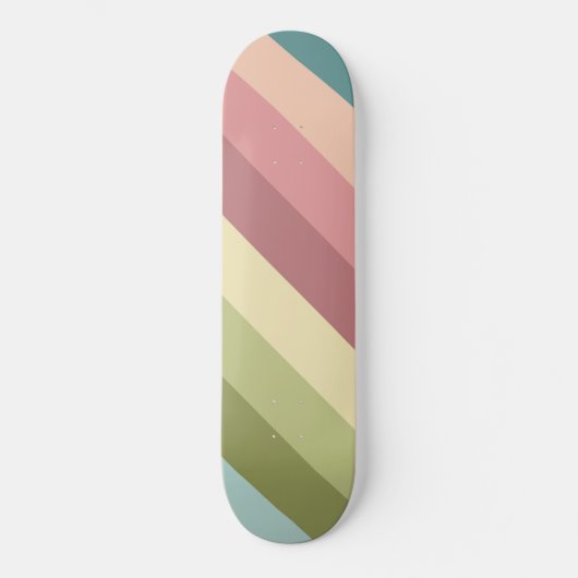 Kleurrijk patroon met Retro Stripe Persoonlijk Skateboard (Voorkant)