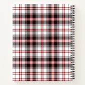 Kleurrijk patroon met rode en zwarte plaat notitieboek (Achterkant)