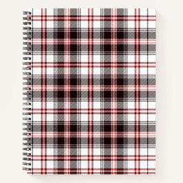 Kleurrijk patroon met rode en zwarte plaat notitieboek