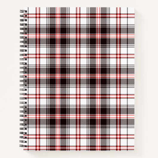 Kleurrijk patroon met rode en zwarte plaat notitieboek (Voorkant)