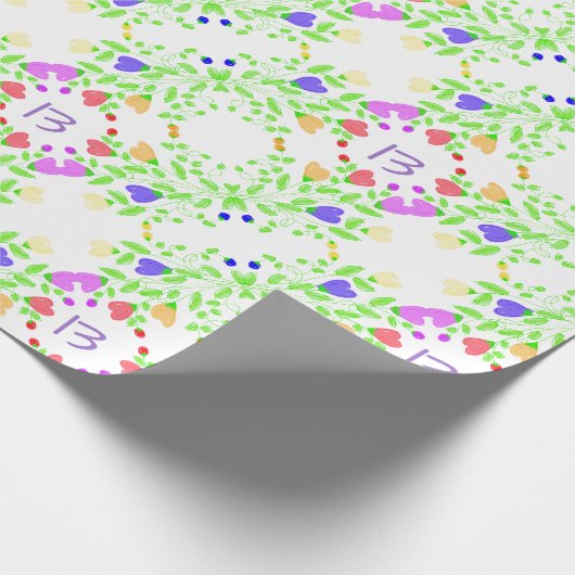 Kleurrijk patroon ontwerp cadeaupapier (Hoek)