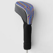 Kleurrijk patroon op golf headcover (Schuin)