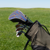 Kleurrijk patroon op golf headcover (Insitu)