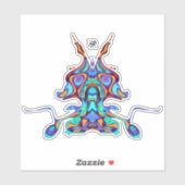 Kleurrijk patroon (pareidolia) - Ruimtepapegaai v1 Sticker (Vel)