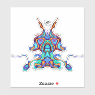 Kleurrijk patroon (pareidolia) - Ruimtepapegaai v1 Sticker