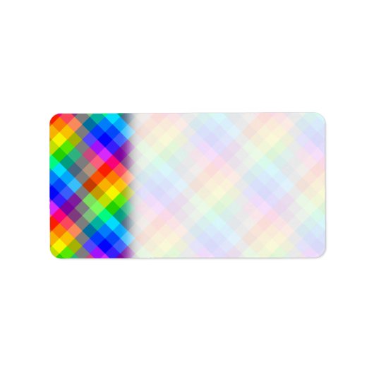 Kleurrijk patroon. Rainboogkleuren. Etiket (Voorkant)