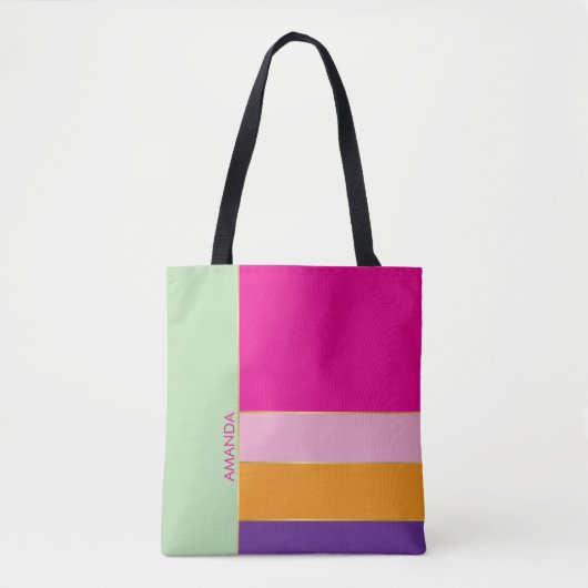 Kleurrijk patroon thema in stijlvolle uitstraling  tote bag (Voorkant)