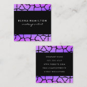 Kleurrijk patroon trim vierkante visitekaartje (Voorkant / Achterkant)