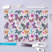 Kleurrijk patroon van buistraten en bloemen 2 tissuepapier (Craft)