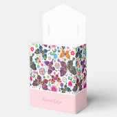 Kleurrijk patroon van buistuiken en bloemen bedankdoosjes (Geopend)