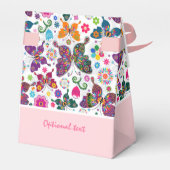 Kleurrijk patroon van buistuiken en bloemen bedankdoosjes (Achterkant)