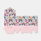 Kleurrijk patroon van buistuiken en bloemen bedankdoosjes (Uitgevouwen)