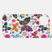 Kleurrijk patroon van buistuiken en bloemen Case-Mate iPhone case (Achterkant (horizontaal))