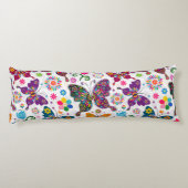 Kleurrijk patroon van buistuiken en bloemen lichaamskussen (Achterkant)