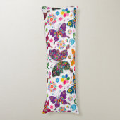 Kleurrijk patroon van buistuiken en bloemen lichaamskussen (Voorkant Verticaal)