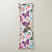 Kleurrijk patroon van buistuiken en bloemen lichaamskussen (Achterkant (Verticaal))