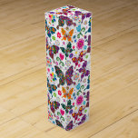 Kleurrijk patroon van buistuiken en bloemen wijn<br><div class="desc">Koolkleurige retro butterflies en bloeschema Design is beschikbaar op andere producten en kan worden aangevraagd op elk product dat door Zazzle wordt aangeboden.</div>