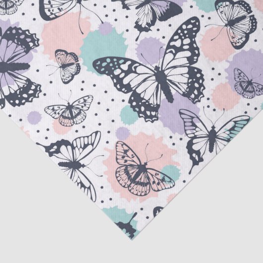 Kleurrijk patroon van de butterflies tissuepapier (Detail)