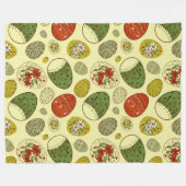 Kleurrijk patroon van de paaseieren van Retro East Fleece Deken (Voorkant (Horizontaal))